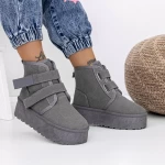 Damenlederstiefel ug 3xj108 grau Mei