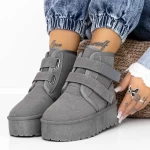 Damenlederstiefel ug 3xj108 grau Mei