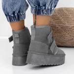 Damenlederstiefel ug 3xj108 grau Mei