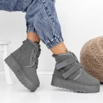 Damenlederstiefel ug 3xj108 grau Mei