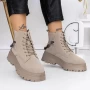 Frauenstiefel mit Pelz 3B16 Khaki | Mei