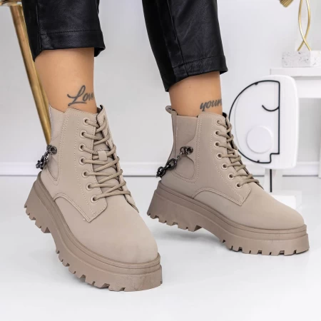Frauenstiefel mit Pelz 3B16 Khaki | Mei