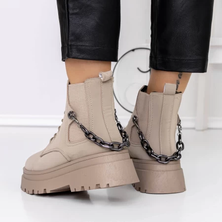 Frauenstiefel mit Pelz 3B16 Khaki | Mei