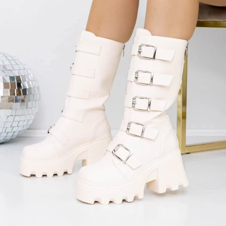 Stiefel auf der 3WL23 -Plattform Beige Mei