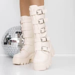 Stiefel auf der 3WL23 -Plattform Beige Mei