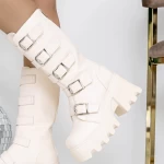 Stiefel auf der 3WL23 -Plattform Beige Mei