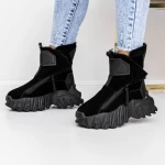 Frauenstiefel mit Pelz 3wl60 schwarz Mei