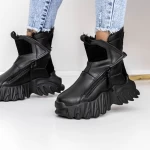 Frauenstiefel mit Pelz 3wl60 schwarz Mei