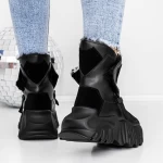 Frauenstiefel mit Pelz 3wl60 schwarz Mei