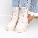 Frauenstiefel mit Pelz 3mx17 Beige | Mei