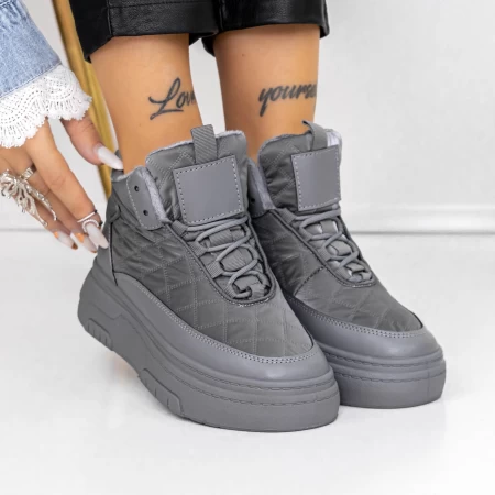 Frauenstiefel mit Pelz 3b17 Gray | Mei