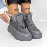 Frauenstiefel mit Pelz 3b17 Gray | Mei