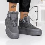 Frauenstiefel mit Pelz 3b17 Gray | Mei