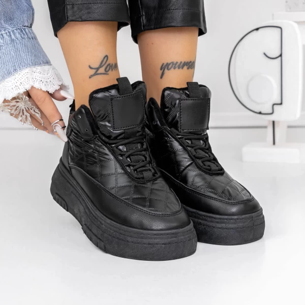 Frauenstiefel mit Pelz 3B17 Black | Mei