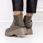 Frauenstiefel mit 3b16 Fur Green | Mei