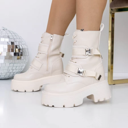 Frauenstiefel mit 3WL20 Beige Fell | Mei