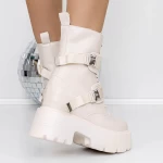 Frauenstiefel mit 3WL20 Beige Fell | Mei