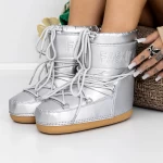 Frauen Lederstiefel UG 3LT6 Silber Mei