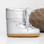 Frauen Lederstiefel UG 3LT6 Silber Mei