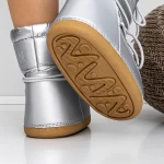 Frauen Lederstiefel UG 3LT6 Silber Mei