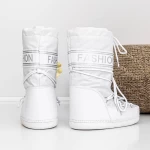 Damenleder ug 3lt3 weiße Stiefel Mei