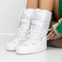 Damenleder ug 3lt3 weiße Stiefel Mei