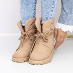 Frauenstiefel mit Pelz 3YKQ12 Brown Mei