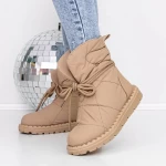 Frauenstiefel mit Pelz 3YKQ12 Brown Mei