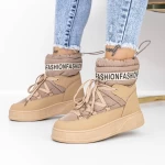 Frauenstiefel mit Pelz 3YKQ10 Brown | Mei