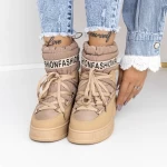 Frauenstiefel mit Pelz 3YKQ10 Brown | Mei