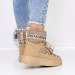 Frauenstiefel mit Pelz 3YKQ10 Brown | Mei