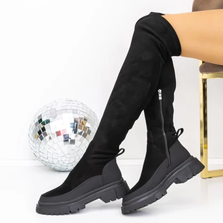Low -theeled -Stiefel der Frauen 3KD11 Black | Mei