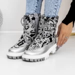 Frauenstiefel mit 3LT2 Fell Silber Mei