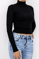 Frauen D643 Sweatshirt Schwarz Mode