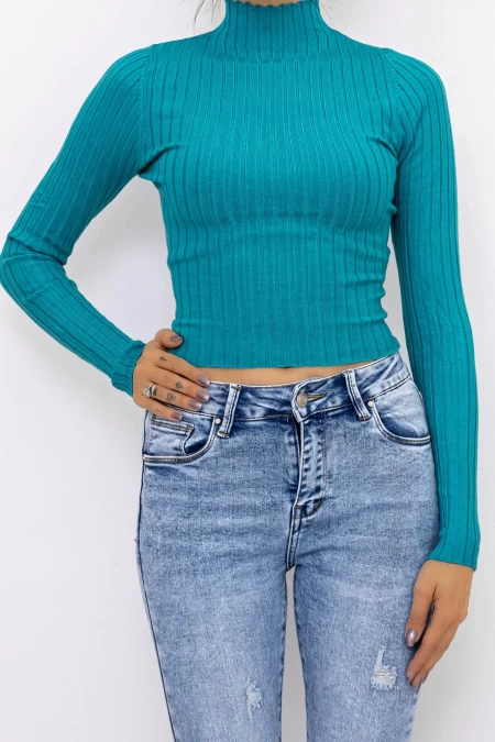 Frauen Sweatshirt D643 Blau Mode