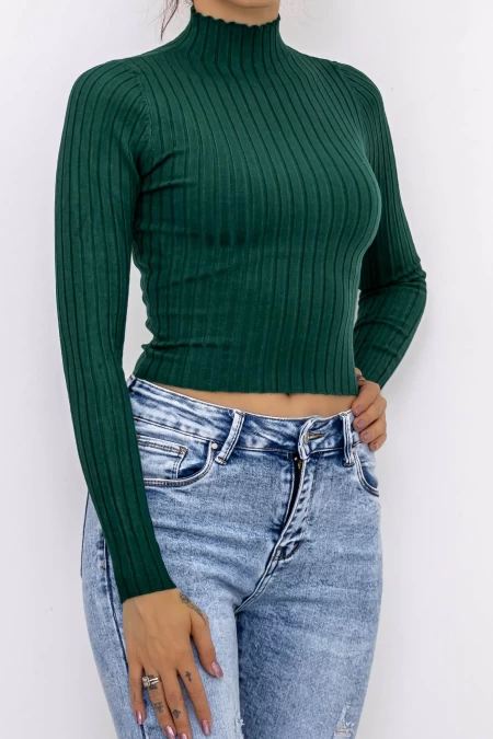 Frauen D643 Sweatshirt dunkelgrün Mode