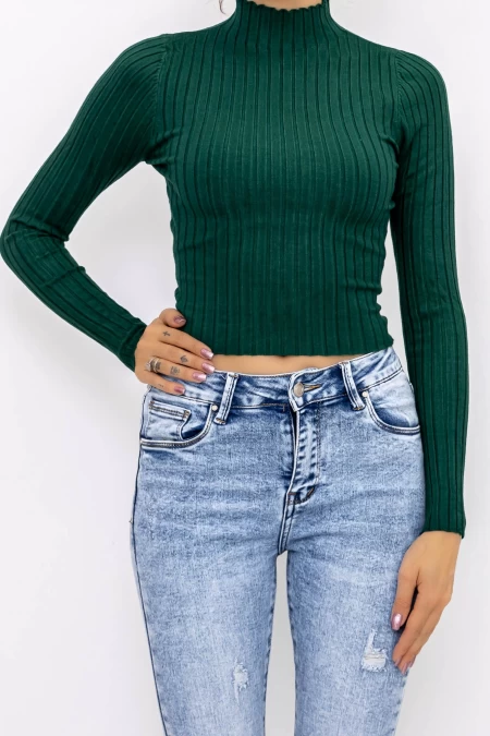 Frauen D643 Sweatshirt dunkelgrün Mode