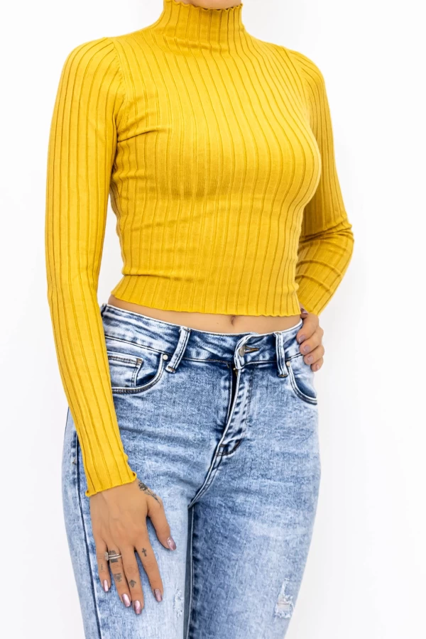 Frauen Sweatshirt D643 Gelb Mode