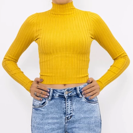 Frauen Sweatshirt D643 Gelb Mode