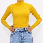 Frauen Sweatshirt D643 Gelb Mode