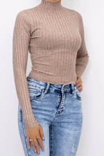 Frauen Sweatshirt D643 Beige Mode
