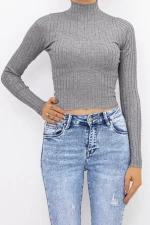 Frauen Sweatshirt D643 Grau Mode