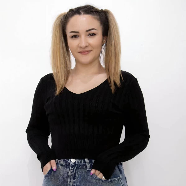 Frauen Sweatshirt D373 Schwarz Mode