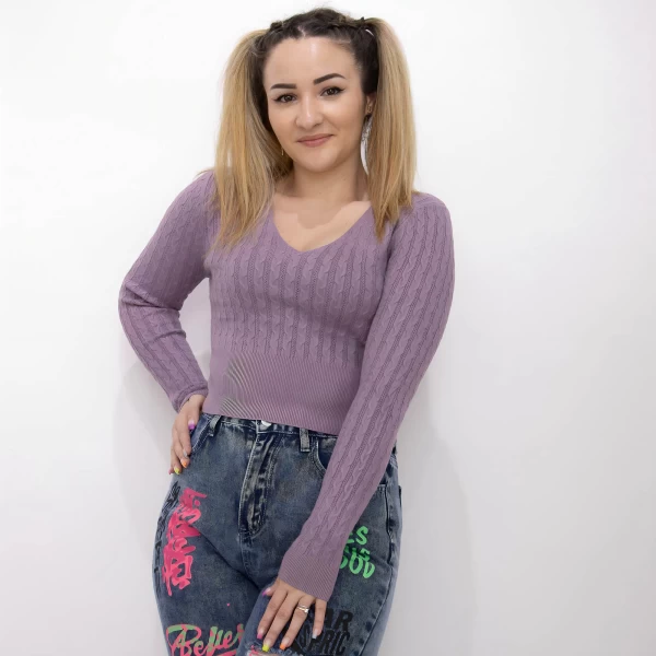 Frauen D373 Sweatshirt lila Mode
