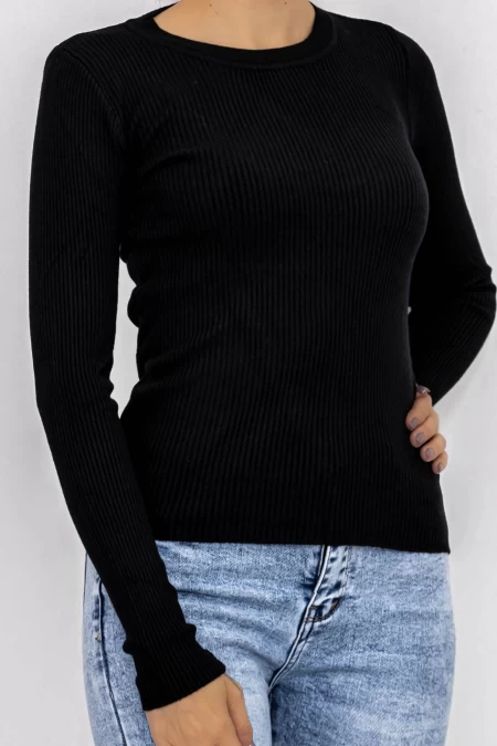 Frauen D716 Sweatshirt Schwarz Mode