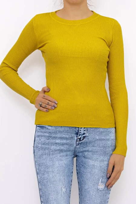 Frauen D716 Sweatshirt Gelb Mode