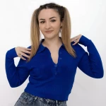 Frauen D912 Blue Sweatshirt Mode