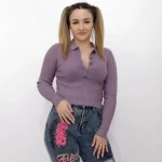 Frauen D912 Purpur Sweatshirt Mode