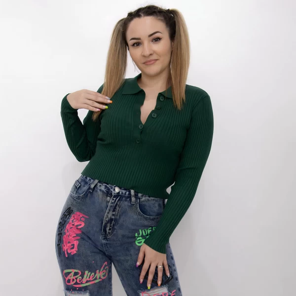 Frauen D912 Sweatshirt dunkelgrün Mode
