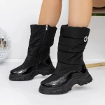 Frauenstiefel mit 3ykq8 Fell schwarz Mei